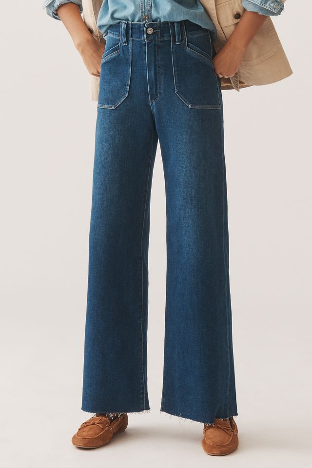 PAIGE Anessa Utility High-Rise Wide-Leg Jeans #1