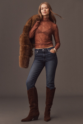 Paige Cindy High-rise Straight-leg Jeans In Blue