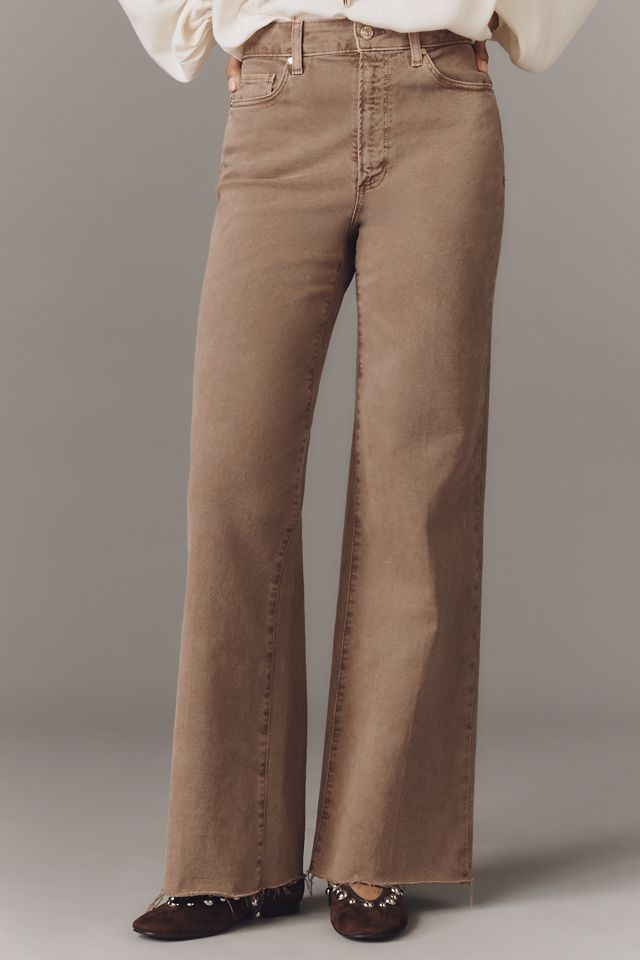 PAIGE Anessa Raw-Hem High-Rise Wide-Leg Jeans #2