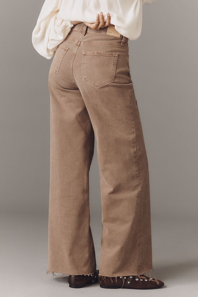 PAIGE Anessa Raw-Hem High-Rise Wide-Leg Jeans #3