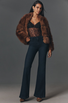 Paige Genevieve High-rise Flare Jeans In Blue