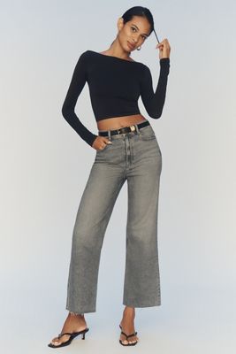 Anthropologie ハイライズワイドレッグカフジーンズ Frame Rolled-Cuff High-Rise Wide-Leg Jeans | Anthropologie
