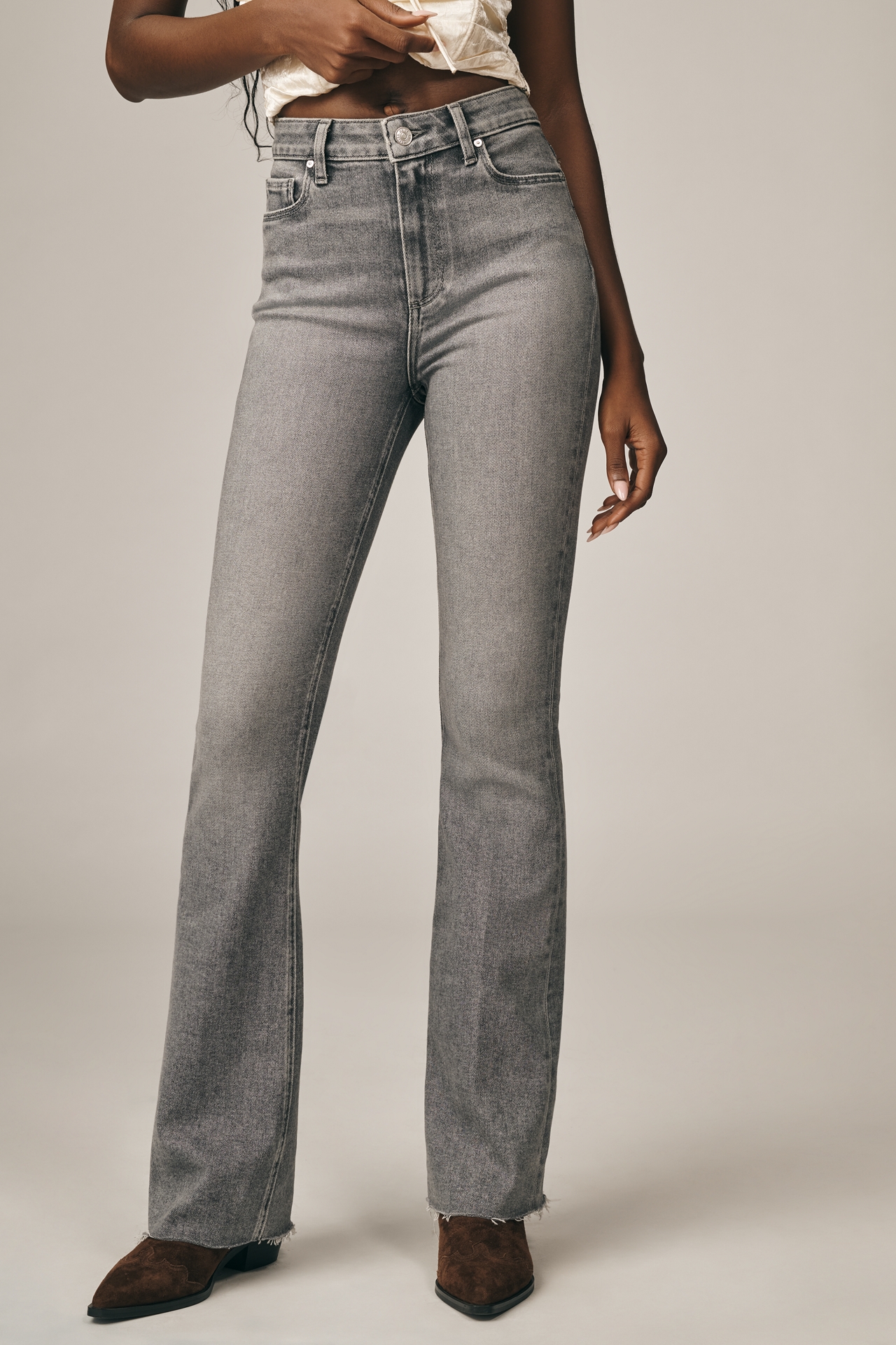 PAIGE Laurel Canyon 32" High-Rise Flare Jeans
