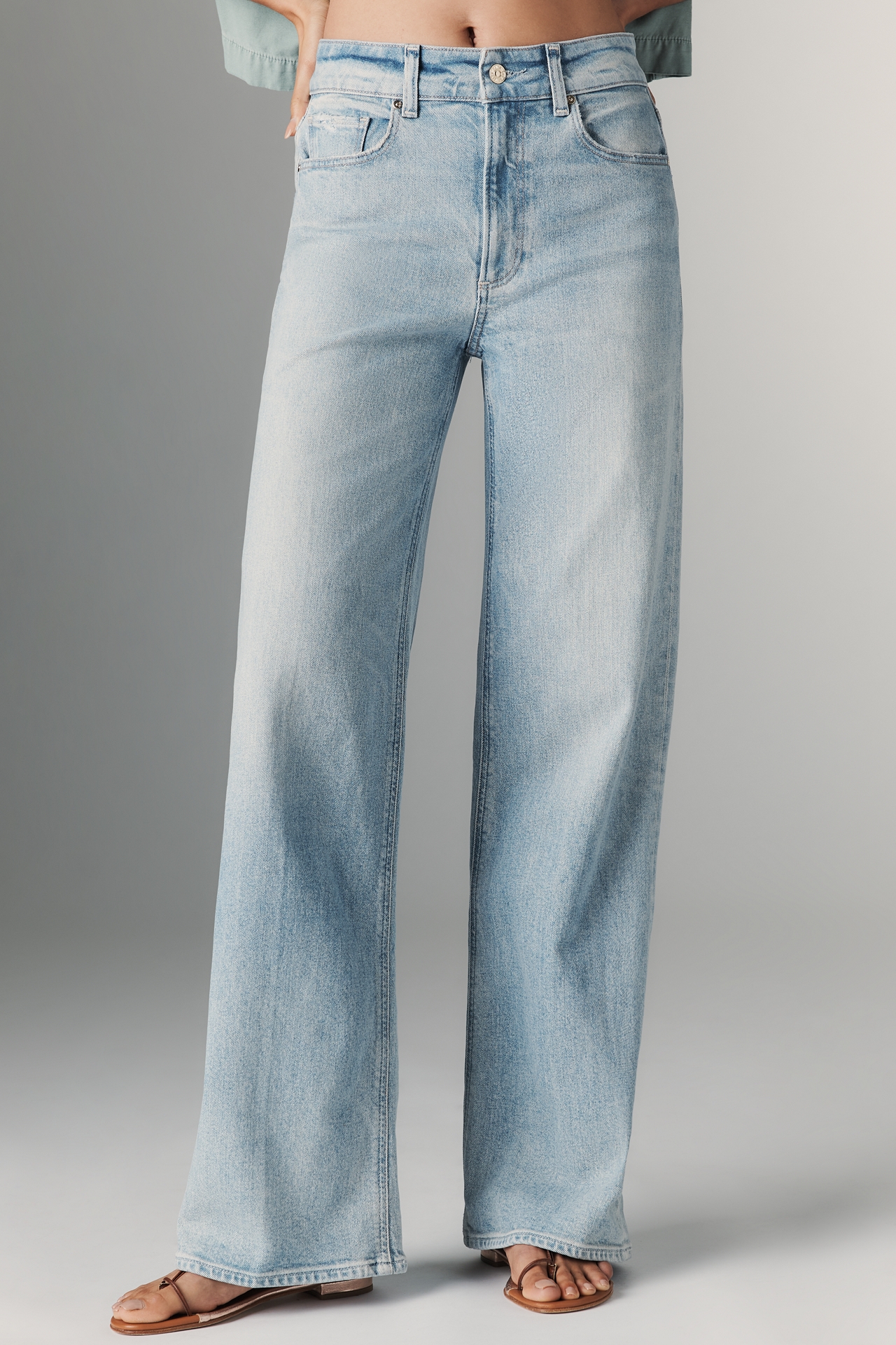 PAIGE Sasha 32" High-Rise Wide-Leg Jeans