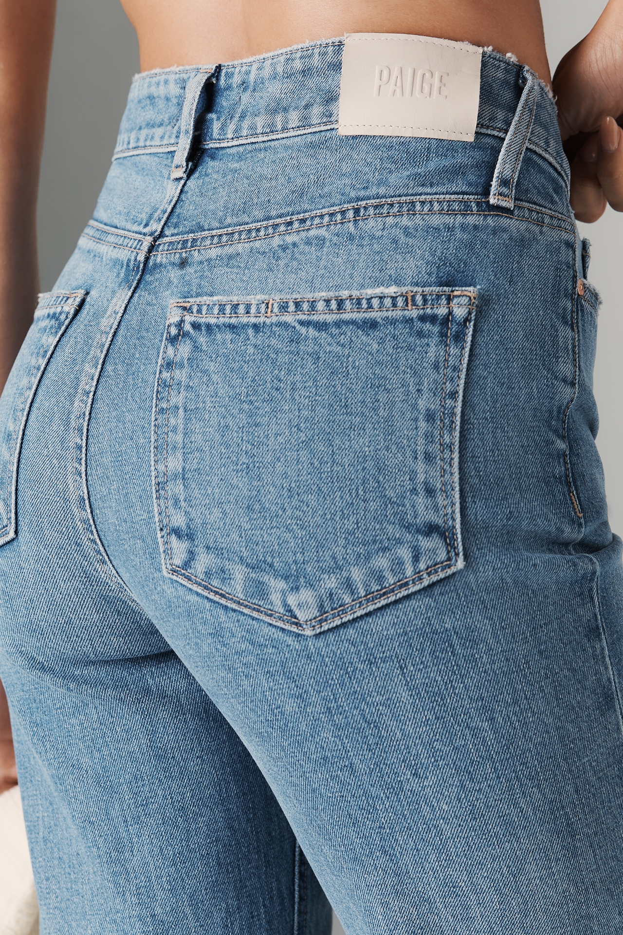 PAIGE Stevie High-Rise Tapered Straight-Leg Jeans