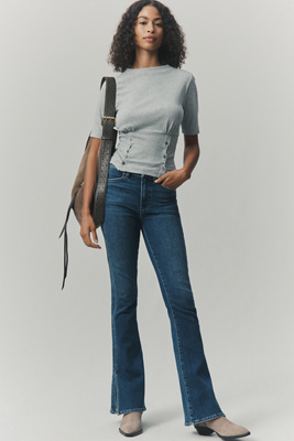 Paige Laurel Canyon High-rise Bootcut Jeans In Multi
