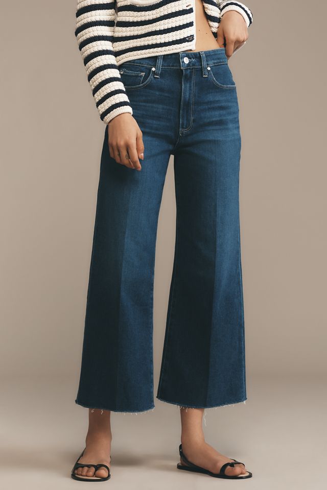PAIGE Spotlight High-Rise Crop Wide-Leg Jeans #1