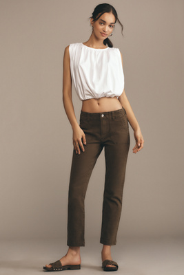 PAIGE MAYSLIE MID-RISE STRAIGHT-LEG JEANS 