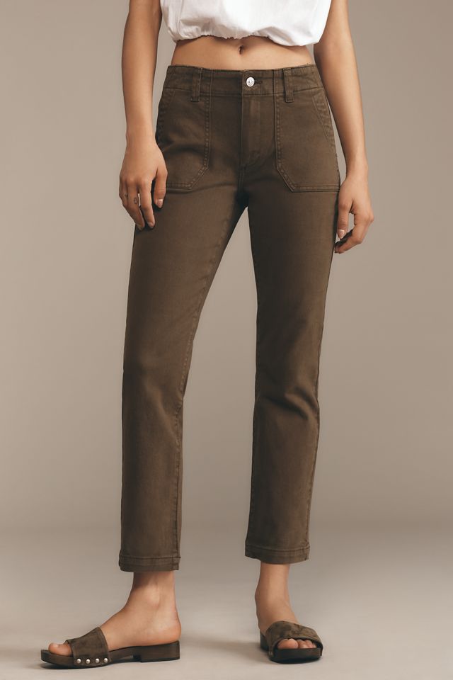 PAIGE Mayslie Mid-Rise Straight-Leg Jeans #1