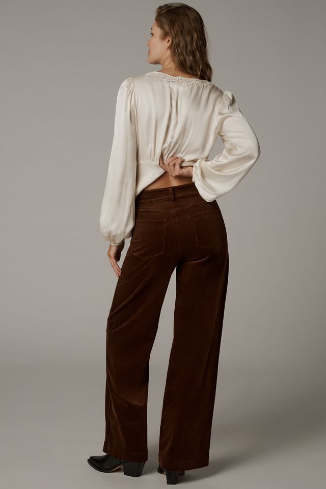 PAIGE Anessa High-Rise Wide-Leg Patch-Pocket Jeans #3