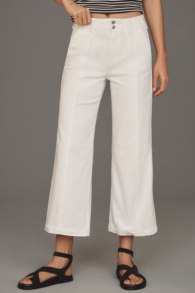 PAIGE Brooklyn High-Rise Crop Wide-Leg Jeans #1