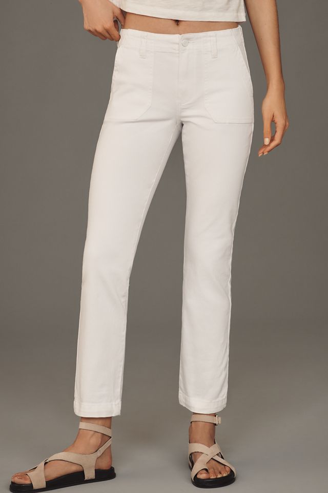 PAIGE Mayslie Mid-Rise Straight-Leg Jeans #1