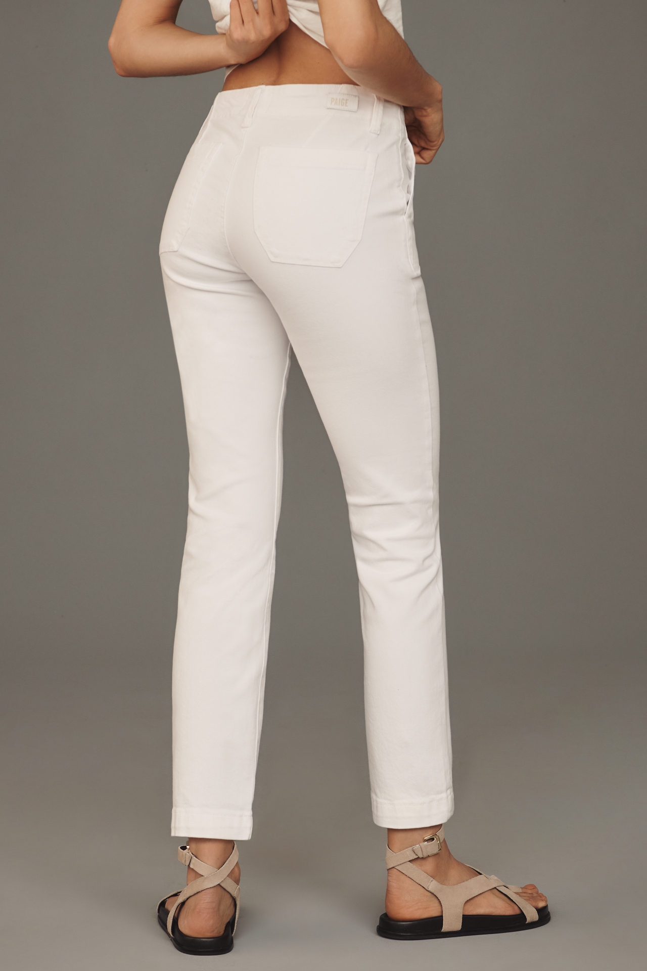 PAIGE Mayslie Mid-Rise Straight-Leg Jeans