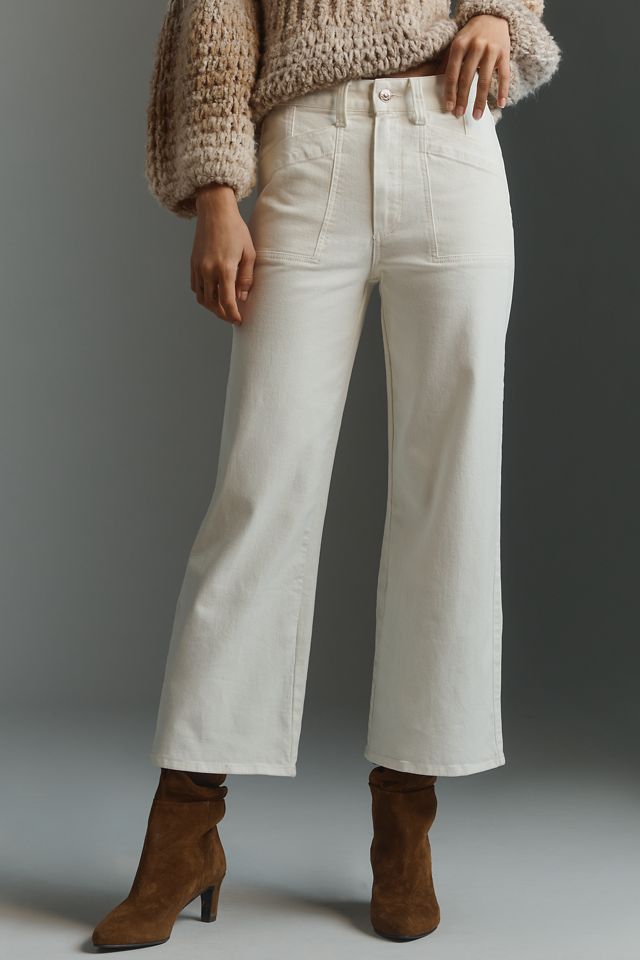 PAIGE Anessa Quincy High-Rise Crop Wide-Leg Jeans #1
