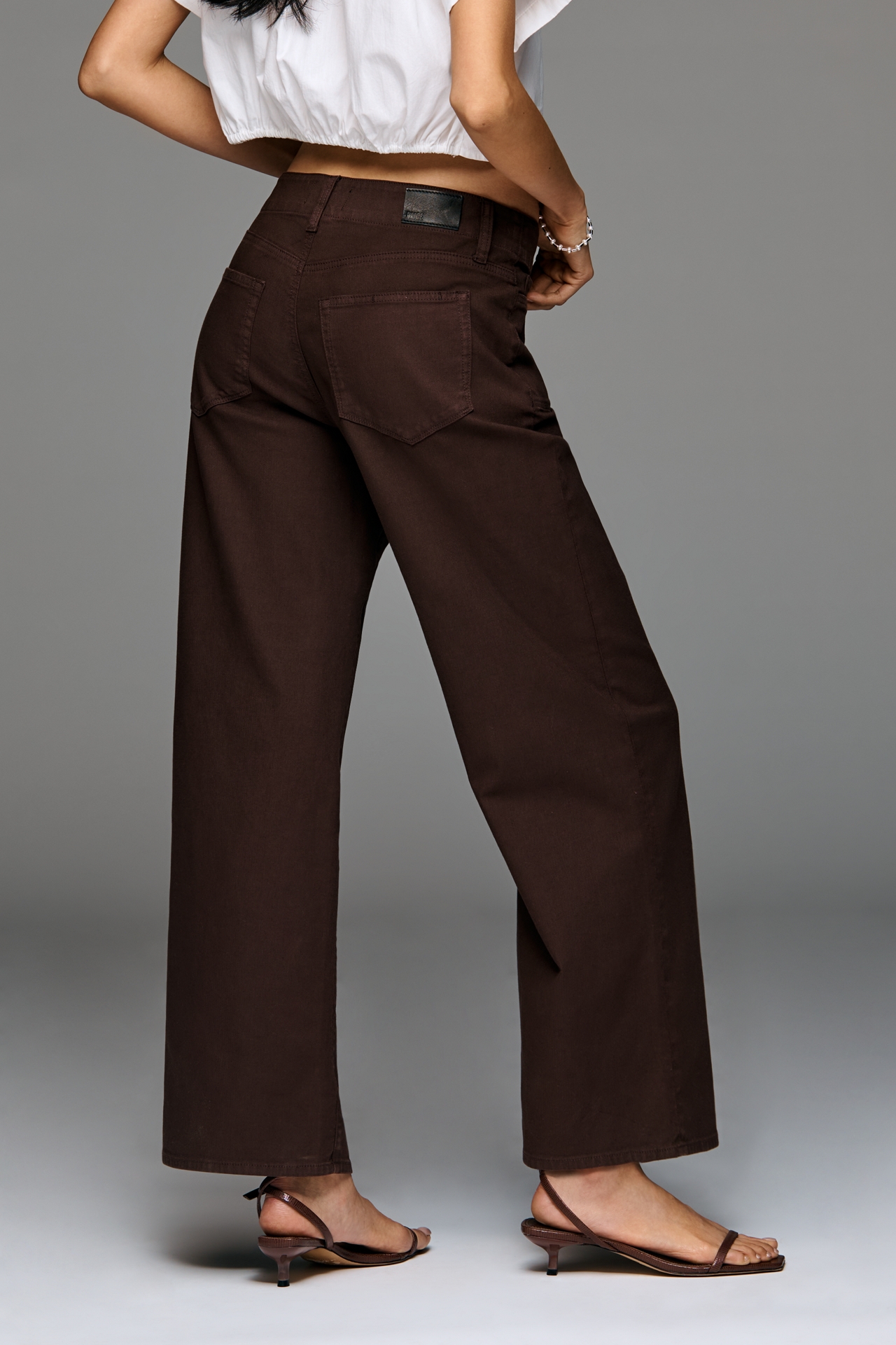 PAIGE Ari Tie-Waist High-Rise Wide-Leg Jeans