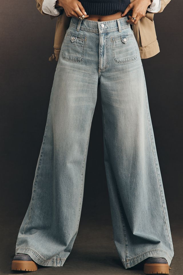 PAIGE Cameron 31 Welt Pocket High-Rise Wide-Leg Jeans #2