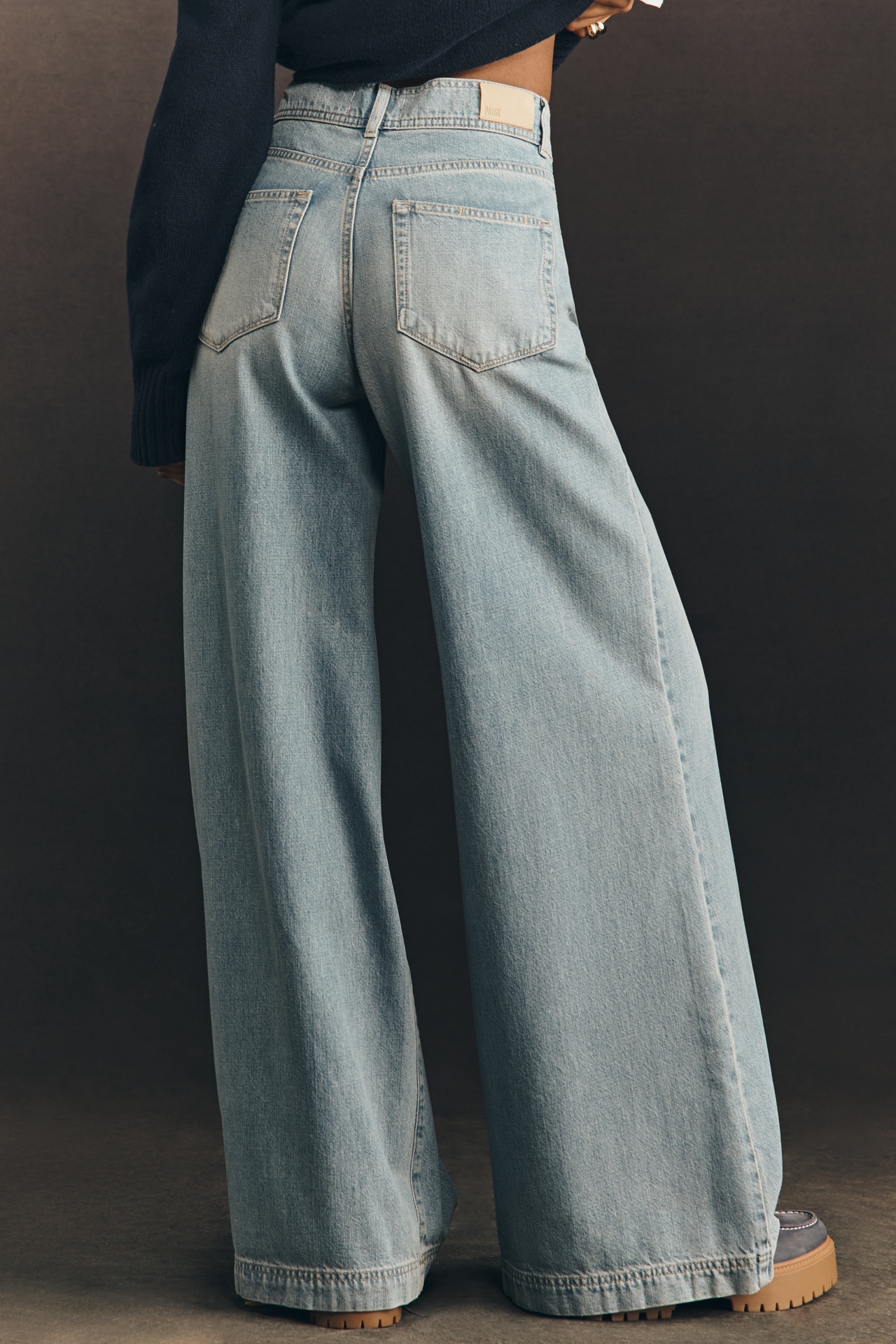 PAIGE Cameron 31 Welt Pocket High-Rise Wide-Leg Jeans