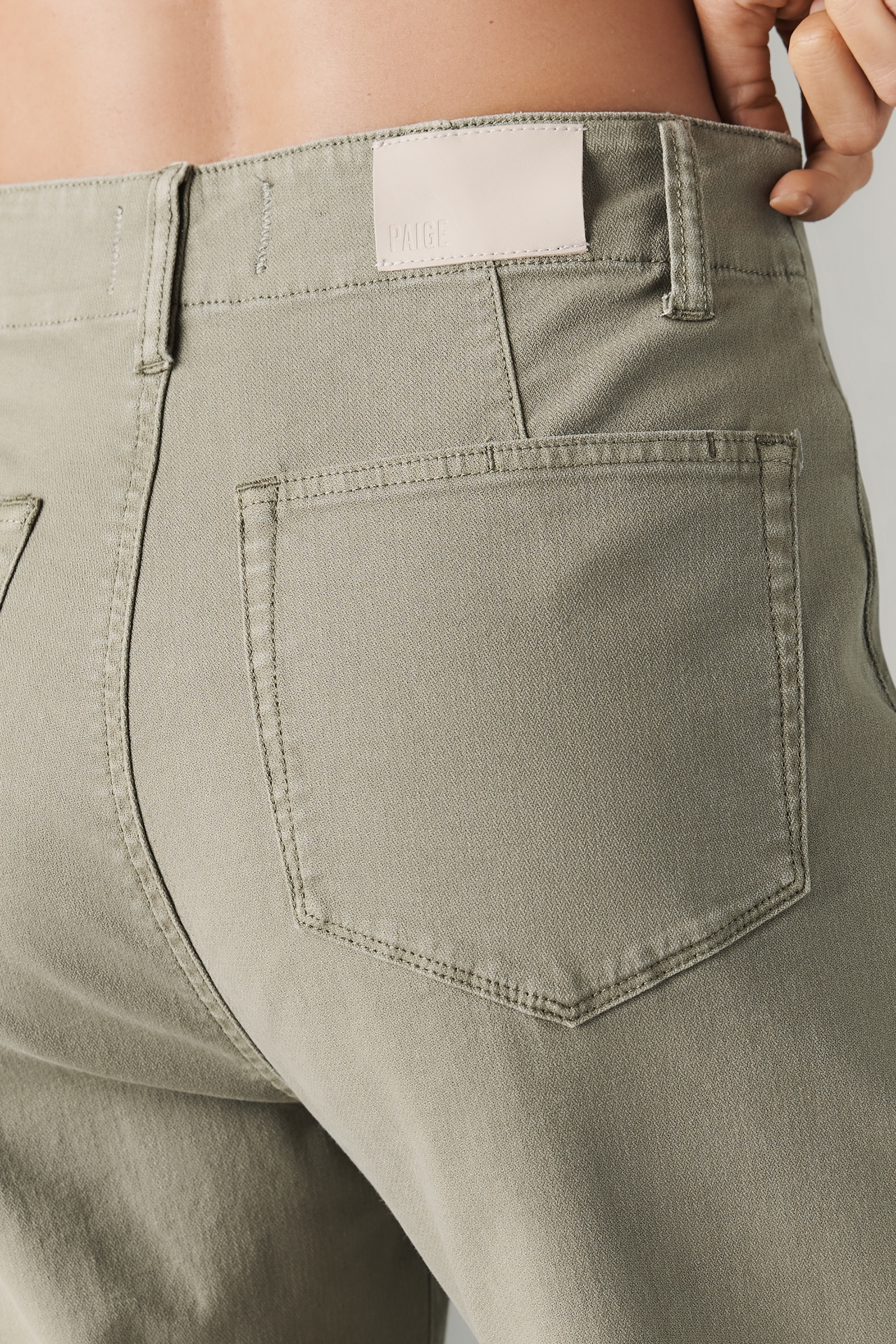 PAIGE Arellia Tie-Waist High-Rise Tapered Jeans