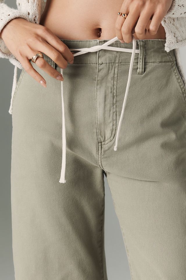 PAIGE Arellia Tie-Waist High-Rise Tapered Jeans #4