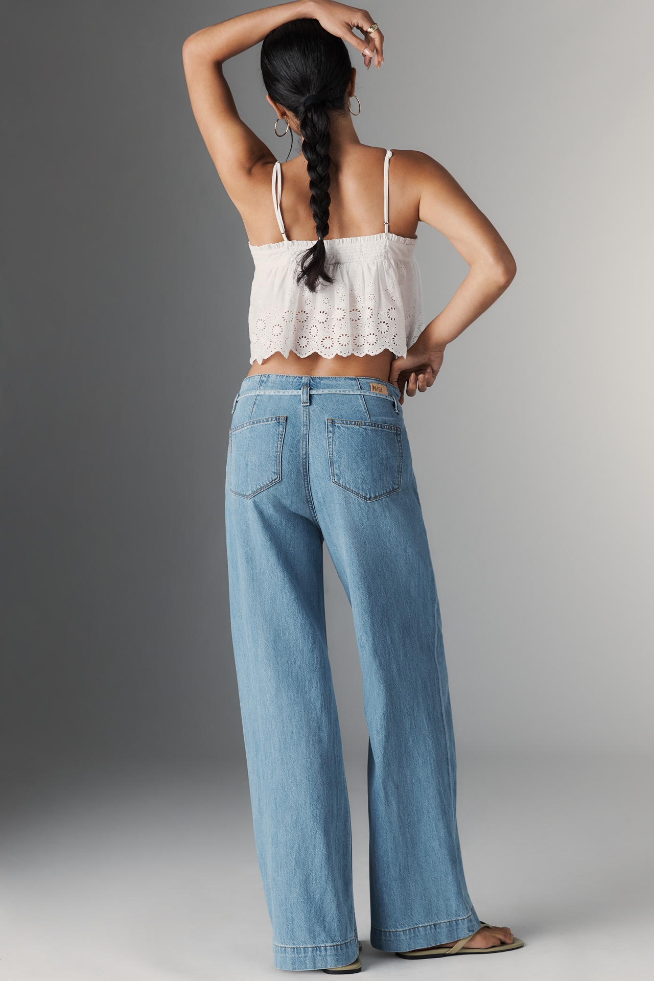 PAIGE Zoey High-Rise Wide-Leg Tie-Waist Jeans