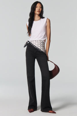 Paige Sofia High-rise Flare Jeans In Black