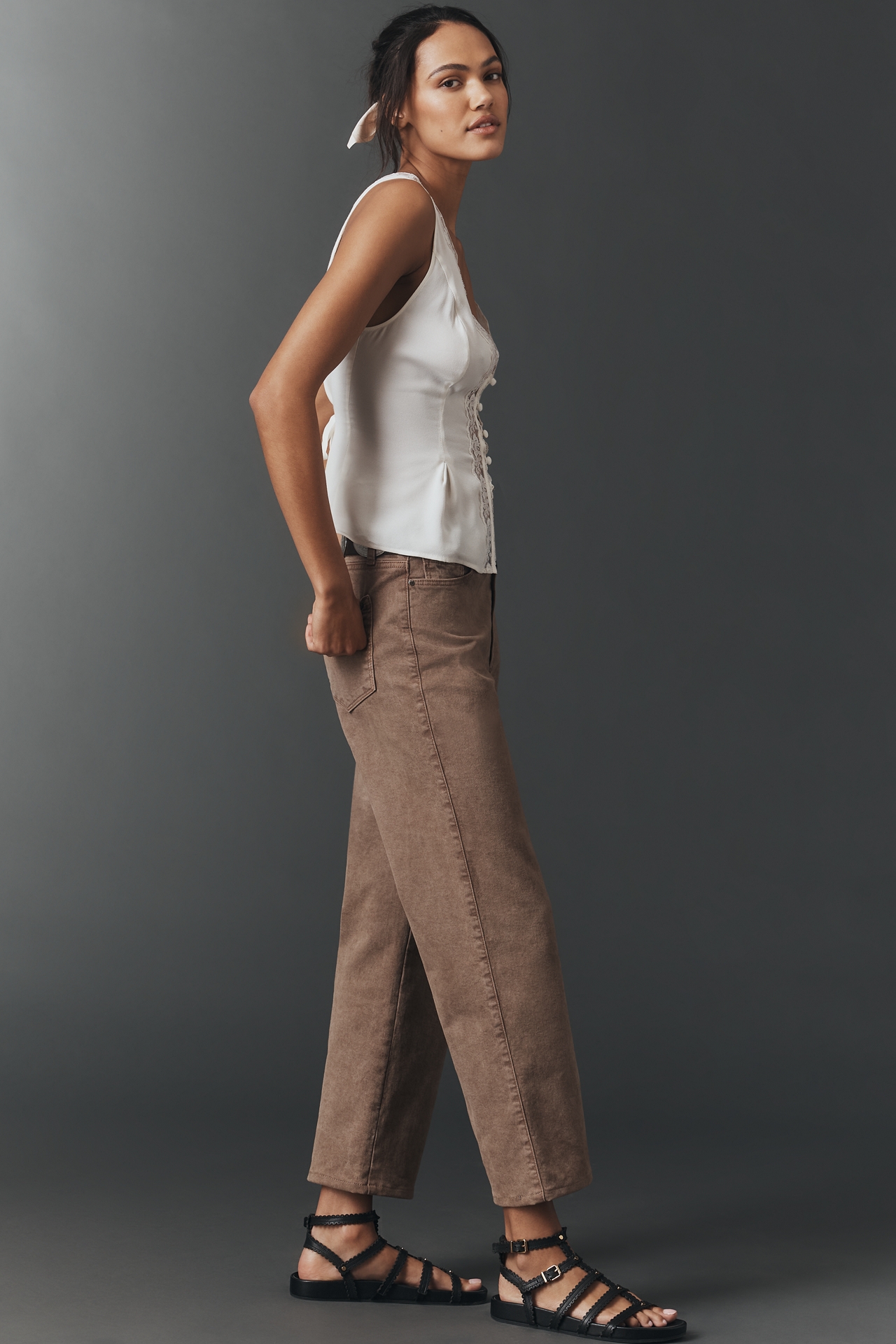 PAIGE Anessa Straight High-Rise Straight-Leg Ankle Jeans