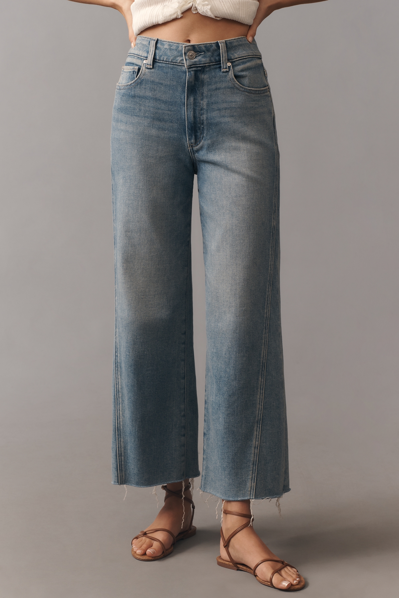 PAIGE Anessa Panel High-Rise Crop Wide-Leg Jeans