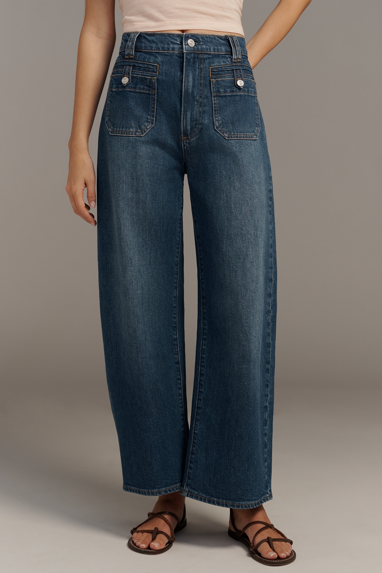 PAIGE Arellia Ankle High-Rise Tapered Jeans