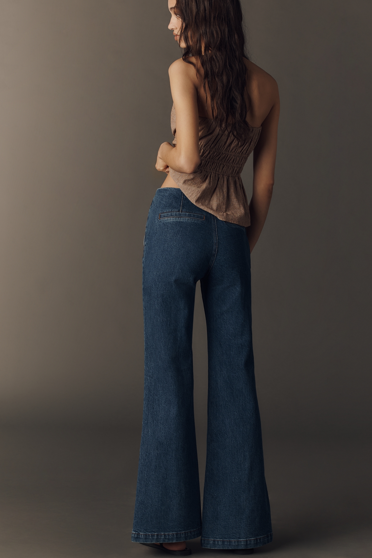 PAIGE Sofia Front Seam High-Rise Flare Jeans