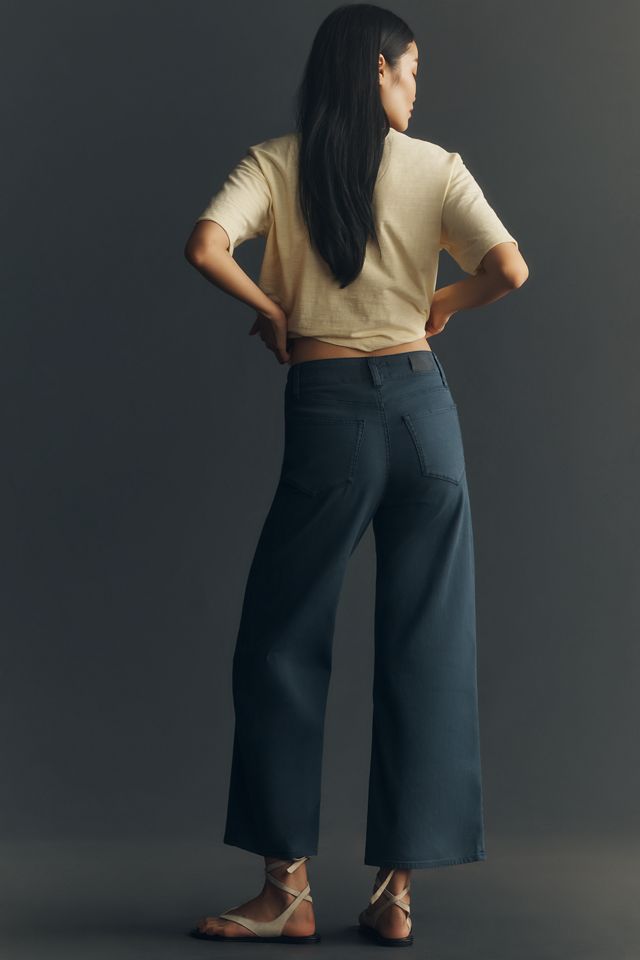 PAIGE Anessa Utility Pocket High-Rise Crop Wide-Leg Jeans #2