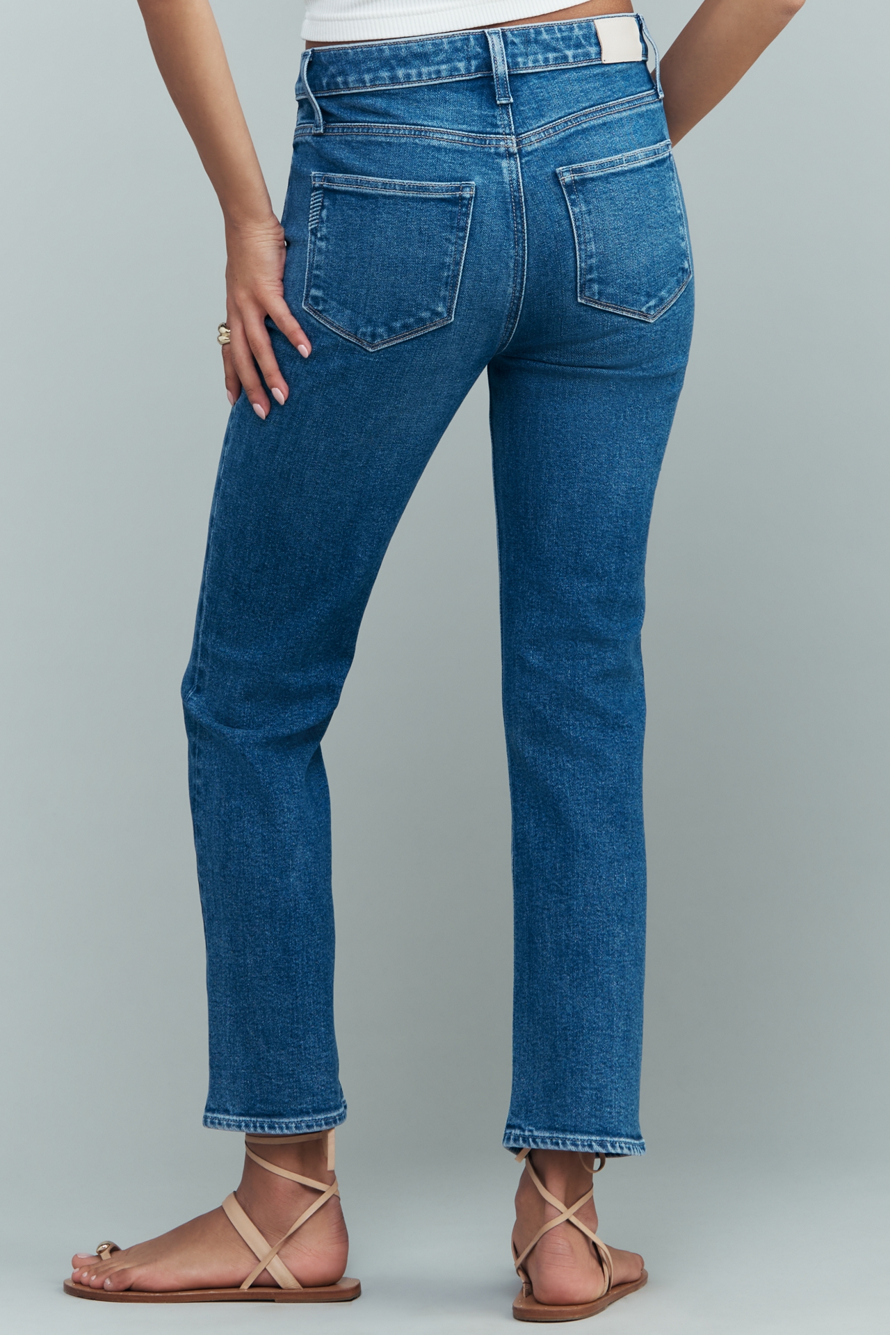 PAIGE Cindy High-Rise Ankle Slim Straight Jeans