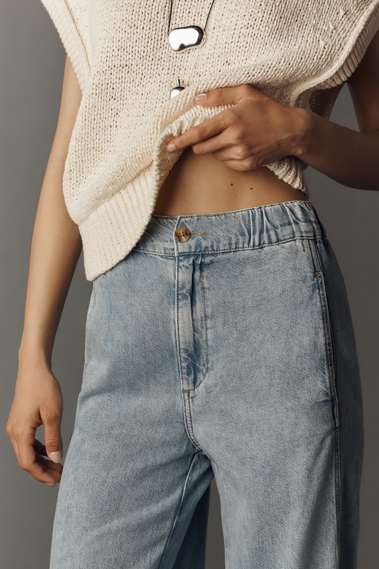 PAIGE Rumi Panel High-Rise Wide-Leg Jeans