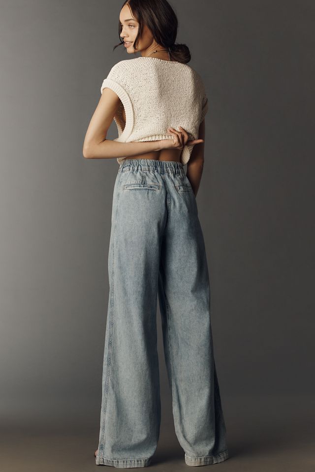 PAIGE Rumi Panel High-Rise Wide-Leg Jeans #3