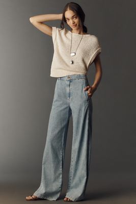 PAIGE Rumi Panel High-Rise Wide-Leg Jeans