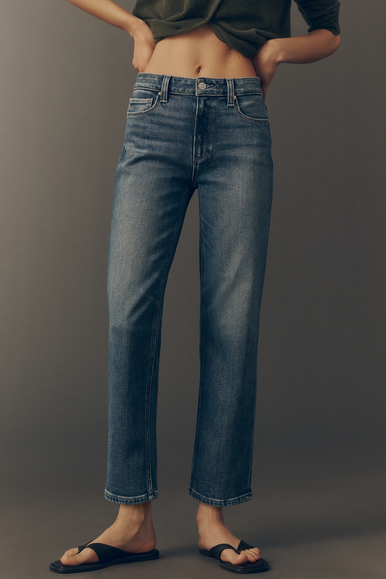 PAIGE Mason Ankle High-Rise Straight-Leg Jeans