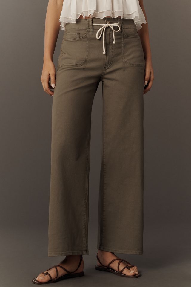 PAIGE Ari Tie-Waist Wide-Leg Jeans #1