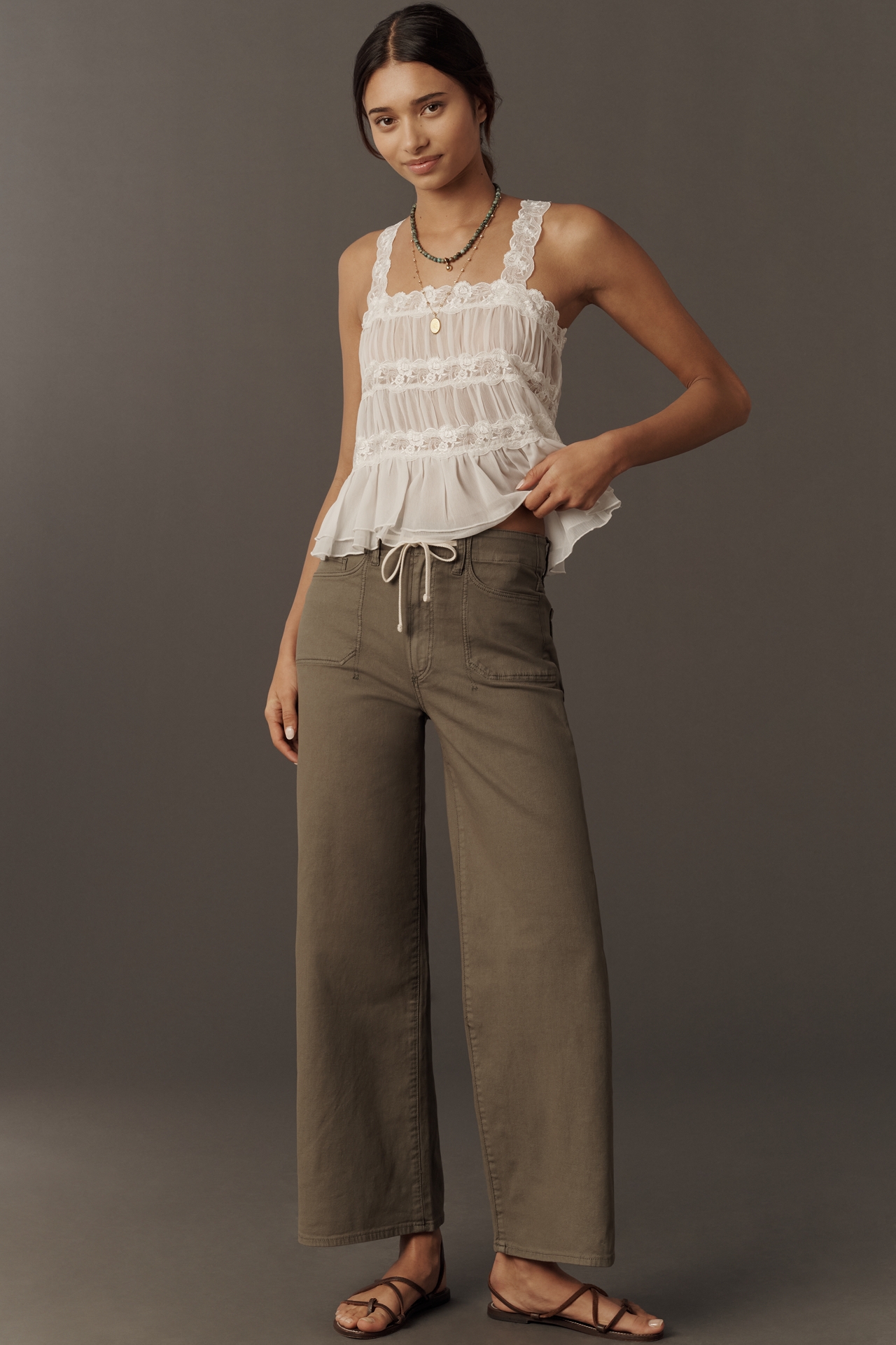 PAIGE Ari Tie-Waist Wide-Leg Jeans