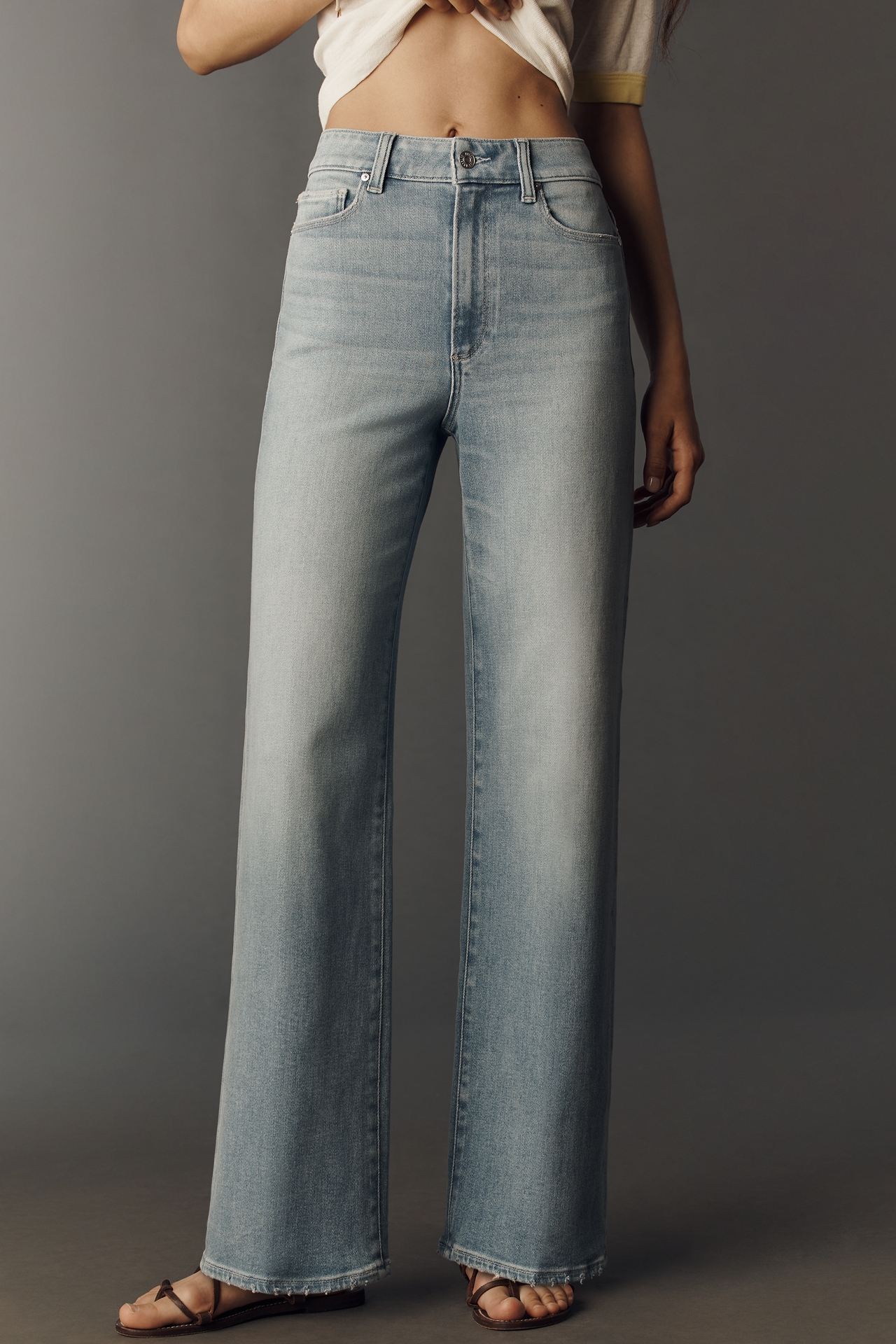 PAIGE Anessa 31" High Rise Wide Leg Jeans