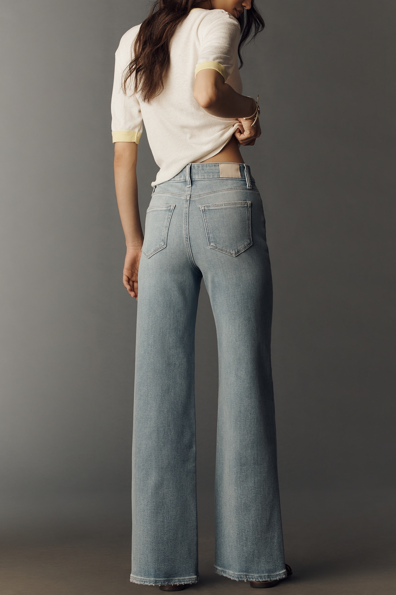 PAIGE Anessa 31" High Rise Wide Leg Jeans