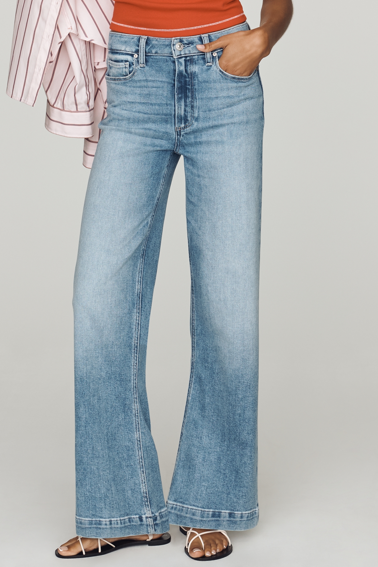 PAIGE Leenah 32" High-Rise Wide-Leg Jeans
