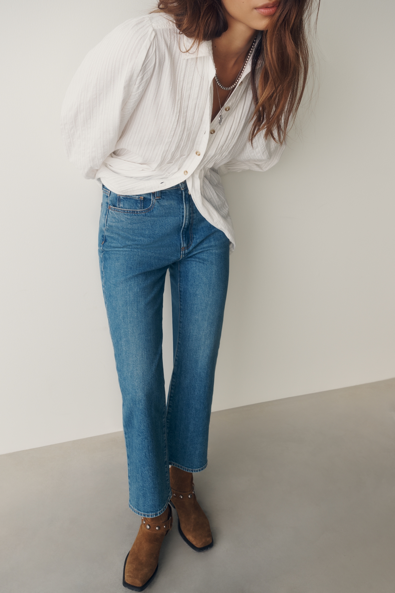 PAIGE Stevie High-Rise Bootcut Ankle Jeans