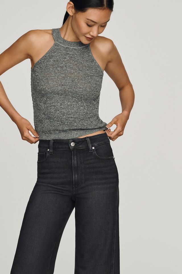 PAIGE Anessa Twist Seam High-Rise Wide-Leg Jeans #4