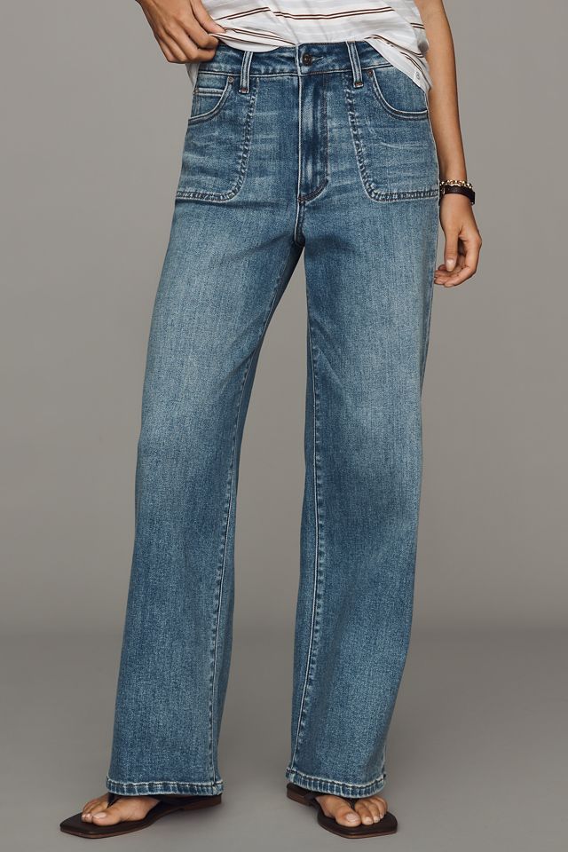 PAIGE Anessa 31" High-Rise Wide-Leg Jeans #1