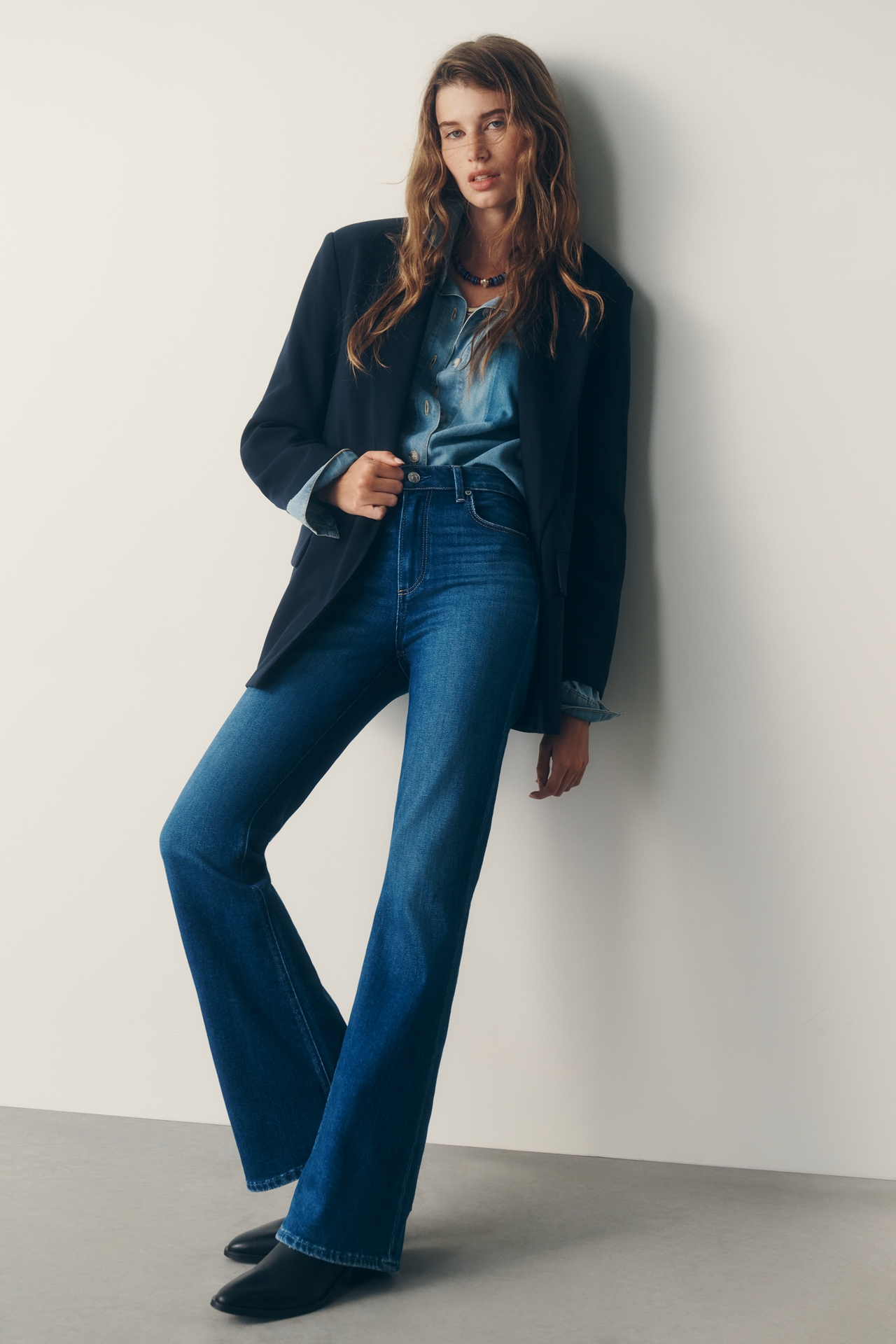 PAIGE Laurel Canyon 32" High-Rise Bootleg Jeans