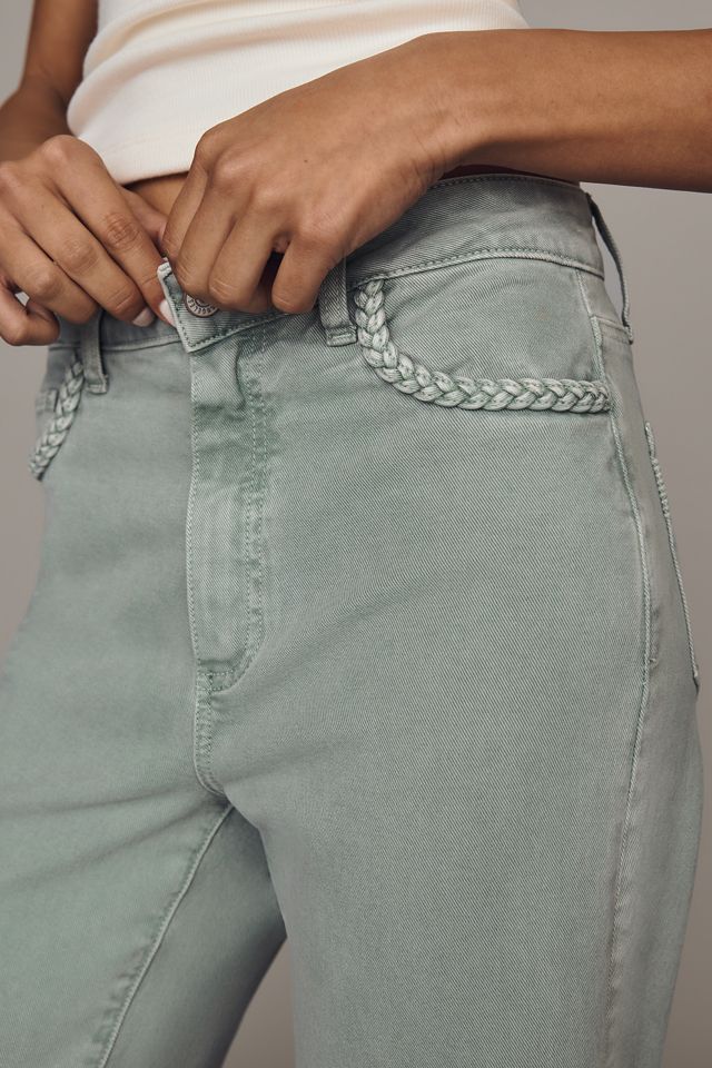PAIGE Anessa Braided High-Rise Wide-Leg Jeans #2