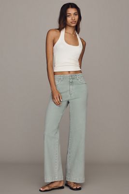PAIGE Anessa Braided High-Rise Wide-Leg Jeans