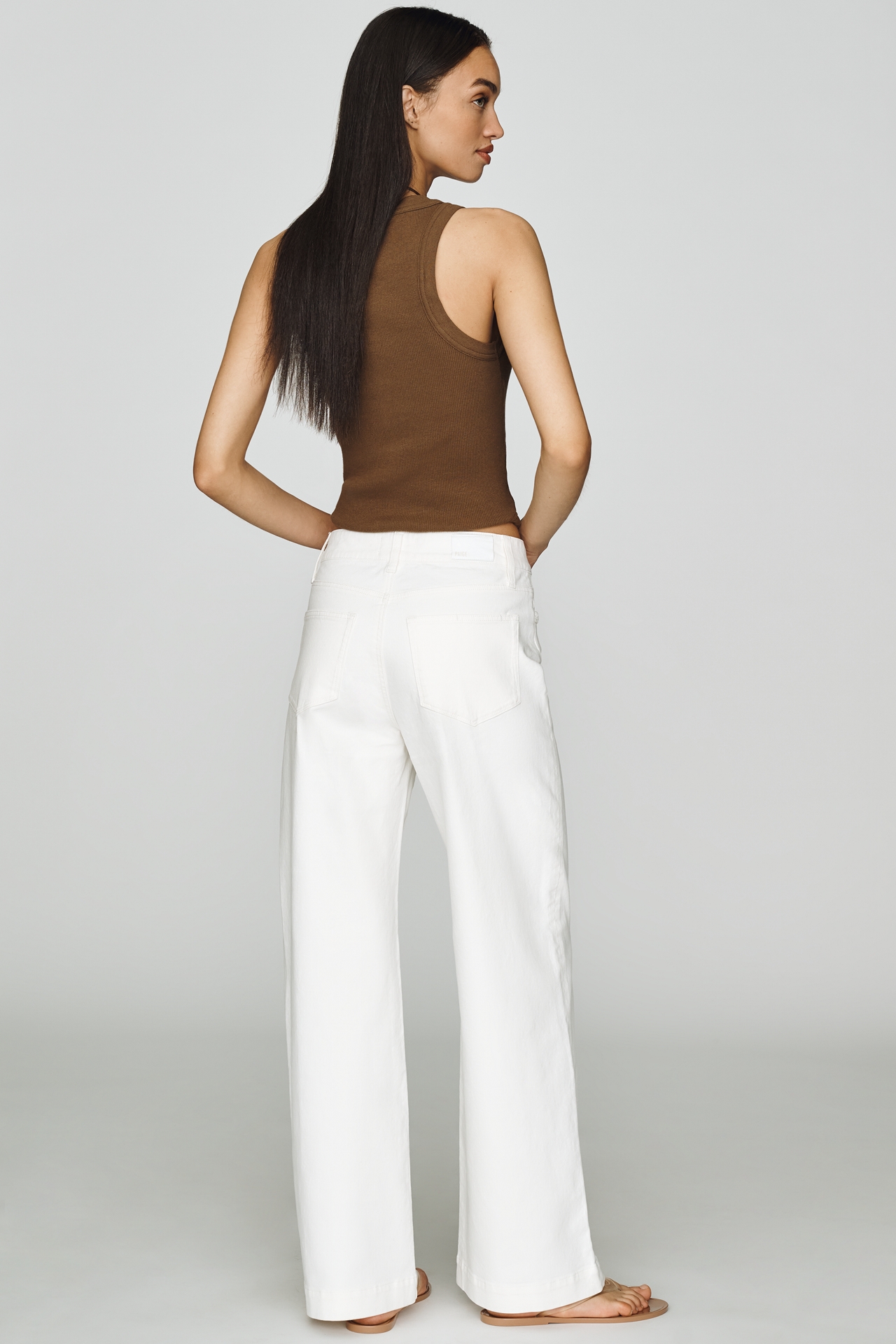 PAIGE Anessa Braided High-Rise Wide-Leg Jeans