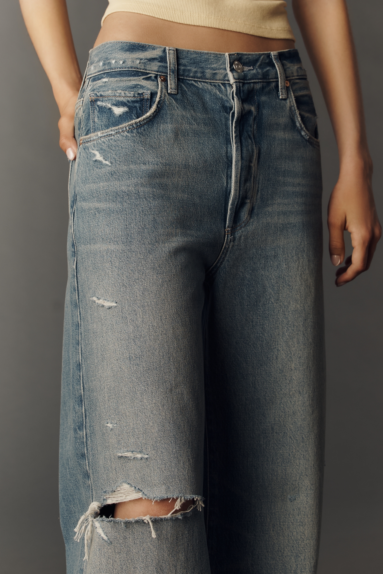 PAIGE Arellia Skimmer High-Rise Wide-Leg Jeans