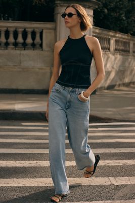 PAIGE Dana Low-Rise Relaxed Wide-Leg Jeans