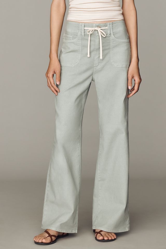 PAIGE Ari Tie-Waist High-Rise Wide-Leg Jeans #2